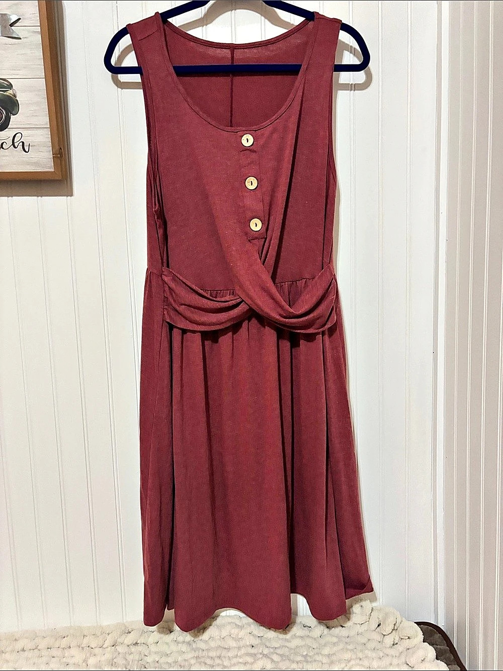 SHEIN Sleeveless Maxi Dress in Red Size 1XL Like New